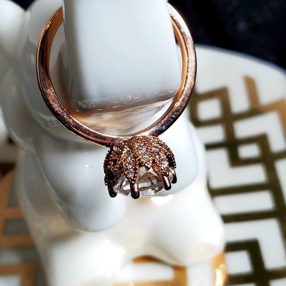 Kate 1ct White Topaz Ring 925 Sterling Silver - Picture 11 of 15